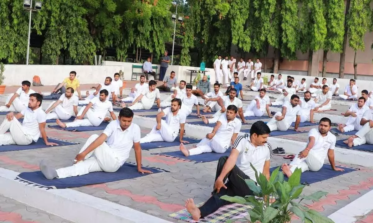 Hyderabad: South Central Railway celebrates 9th International Yoga Day