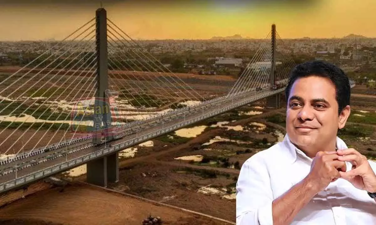 KTR inaugurates cable stayed bridge in Karimnagar