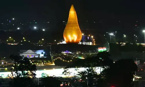 Martyrs Memorial gets ready for inauguration.     Photo: Adula Krishna