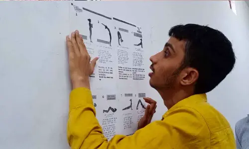 Unique Tactile Braille Poster for Surya Namaskar created