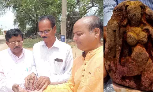 Early Chalukyan Mahishamardhini Sculpture Found in Siddipet