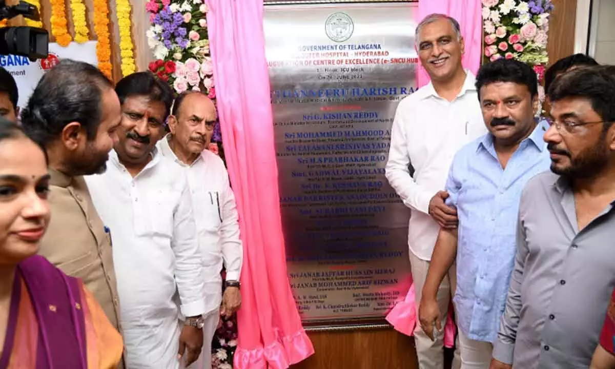 Harish inaugurates center of excellence at Niloufer
