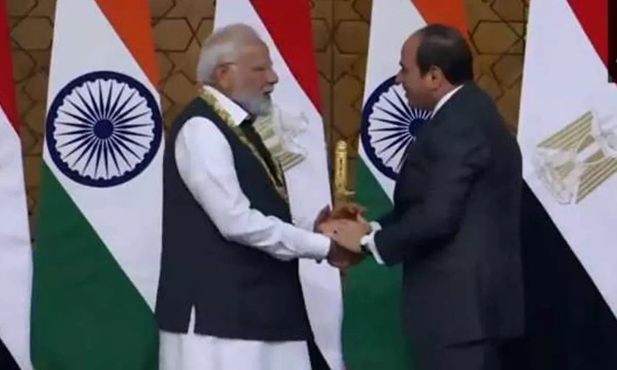 PM Modi Conferred With Egypts Highest State Honour  Order Of The Nile In Cairo
