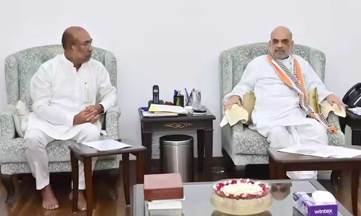 Biren Singh and Amit Shah