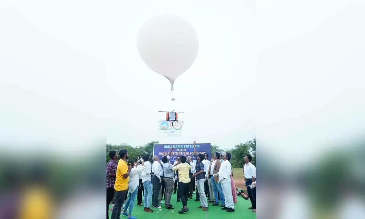 Vijayawada: High altitude balloon satellite launched