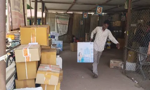 A Cargo Service setup in Khammam depot