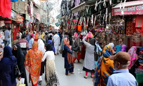 Subdued Eid eve shopping in Kashmir