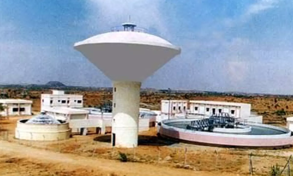A view of Sathya Sai Drinking Water Project in Anantapur