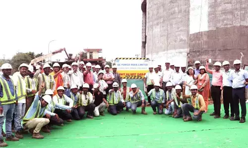 NTPC personnel at the newly inaugurated FHD hot gas-in at NTPC Simhadri on Thursday