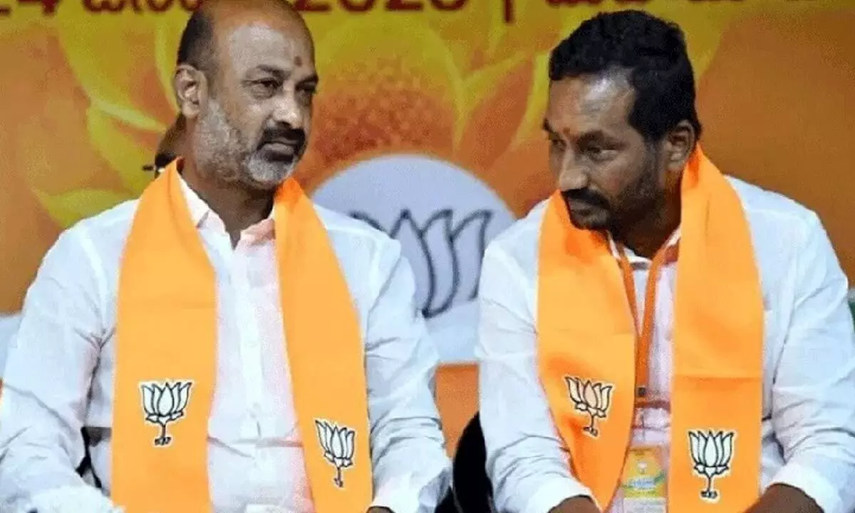 BJP state president Bandi Sanjay and Raghunandan Rao