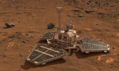 NASA’s Pathfinder space probe lands on surface of Mars