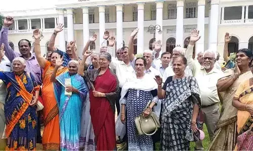 University employees stage protest over delayed pension