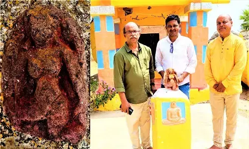 Rare sculpture of Mahishasura Mardini surfaces in Siddipet district