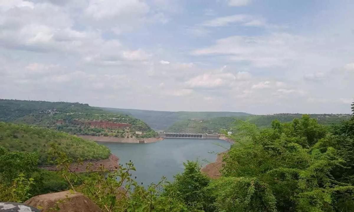 Water level has gone down significantly in Srisailam reservoir
