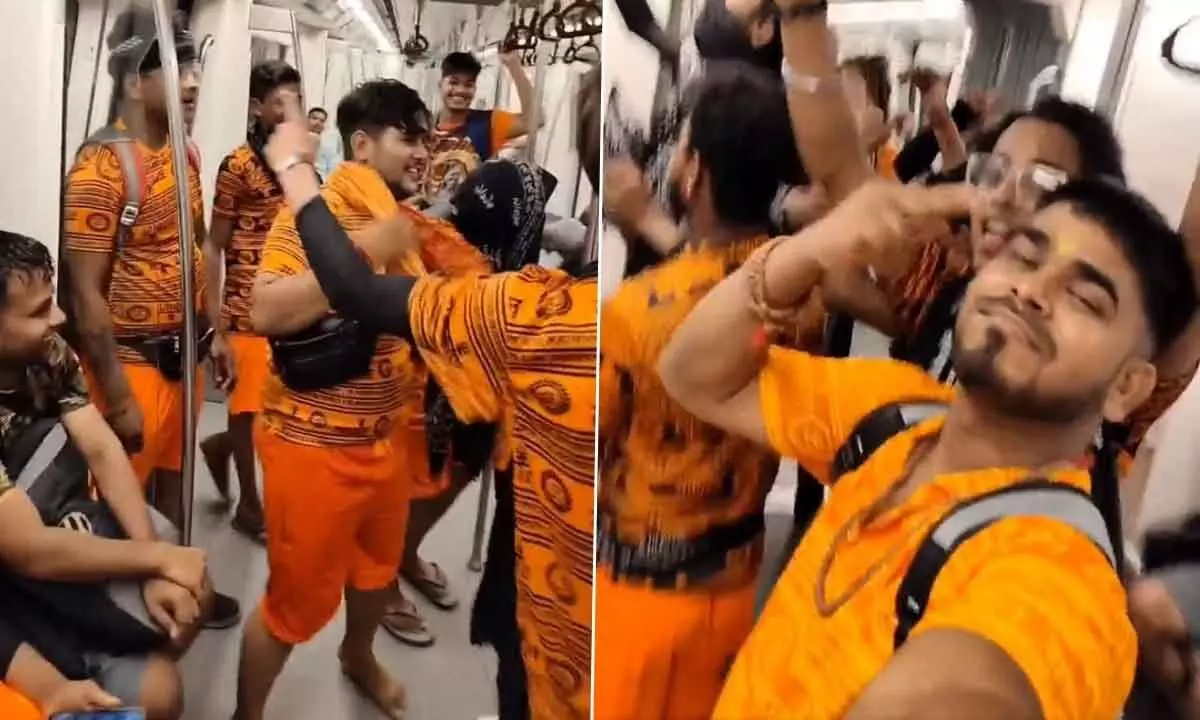 Video of Kanwariyas dancing in Metro goes viral