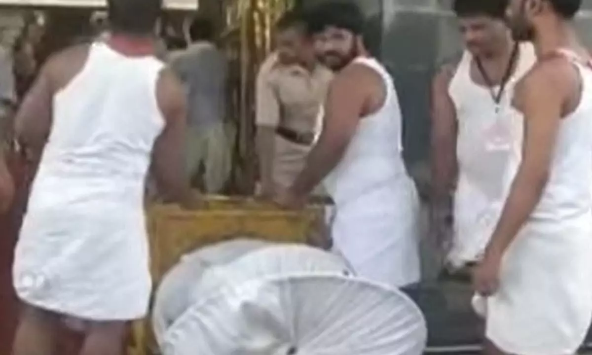 Temple hundi slips from trolley while being shifted from Tirumala