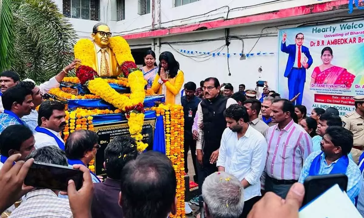 Vijayawada: Ambedkar statue unveiled