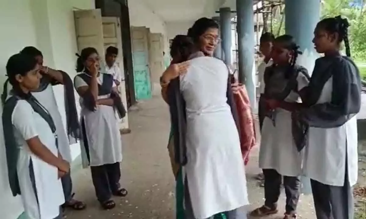Watch The Viral Video Of Students Getting Emotional In Teachers Retirement