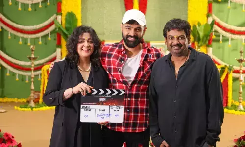 Ustaad Ram Pothineni, Puri Jagannadh, Charmme Kaur, Puri Connects Pan India Film Double iSmart Launched Grandly