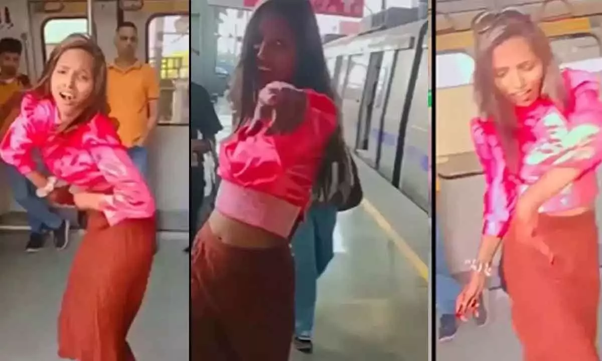 Watch The Viral Video Of An Influencer Dancing On Legendary Singer Lata Mangeshkars Song On Delhi Metros Platform