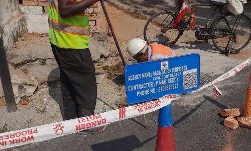 Hyderabad: HMWS&SB installs QR codes at construction sites