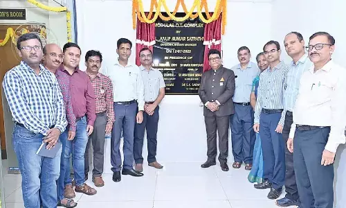 Divisional Railway Manager of Waltair Anup Satpathy inaugurating modular operation theatre (OT) complex in Visakhapatnam on Wednesday