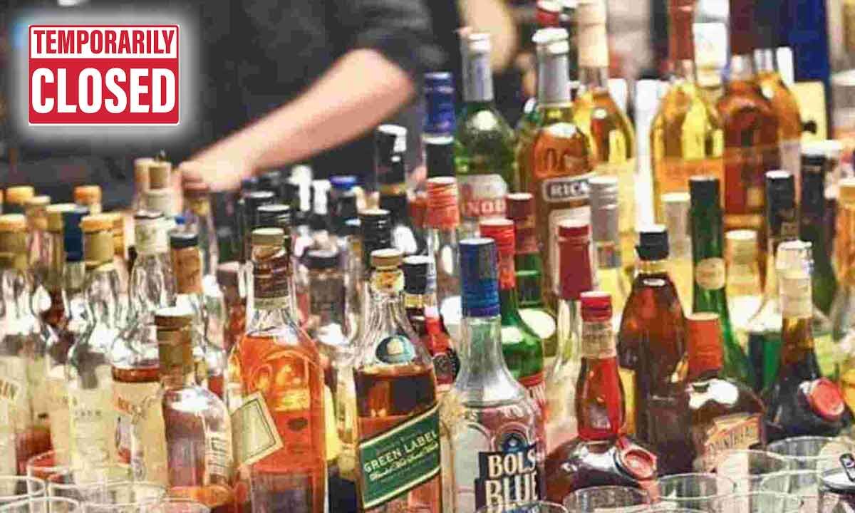 Hyderabad Bad news for boozers, bars and wines closed for two days