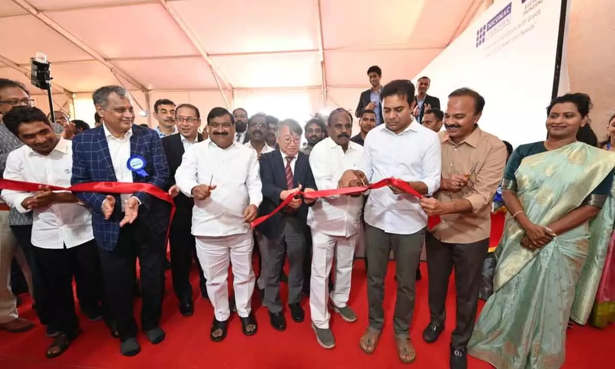 KTR lays foundation stone for Daifuku Intralogistics, Nicomac Taikisha companies at Chandanvelli