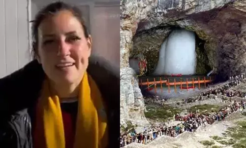 Devoted to Lord Shiva, Ukrainian woman performs Amaranth Yatra
