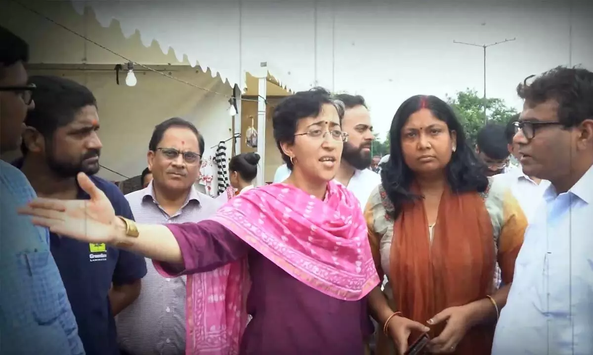 AAP minister Atishi visited flood relief camps in north-east Delhi and slammed officers