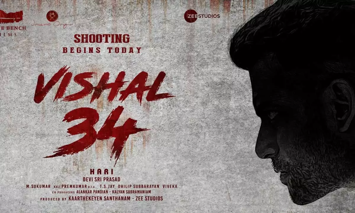 Vishal-starrer film directed by Hari, after previous blockbuster outings in Thamirabharani and Poojai!, Shoot Begins