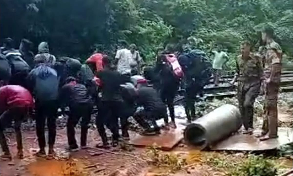 Unauthorised Dudhsagar visitors made to ‘sit-ups’ for walking on railway tracks