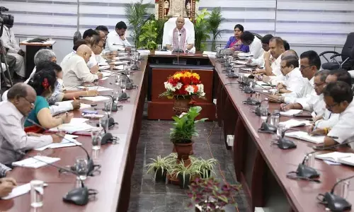 TTD EO A V Dharma Reddy interacting with pilgrims during ‘Dial Your EO’ programme held in Tirumala on Sunday