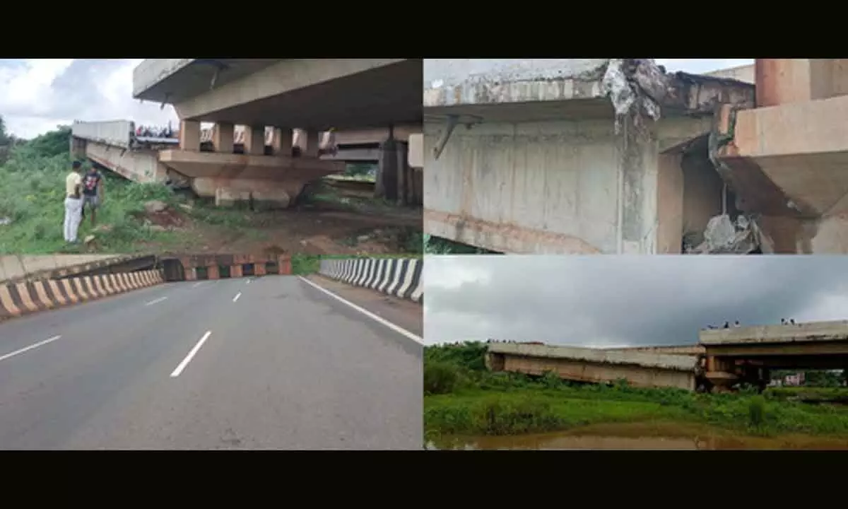 Portion of bridge on highway in Odisha collapses