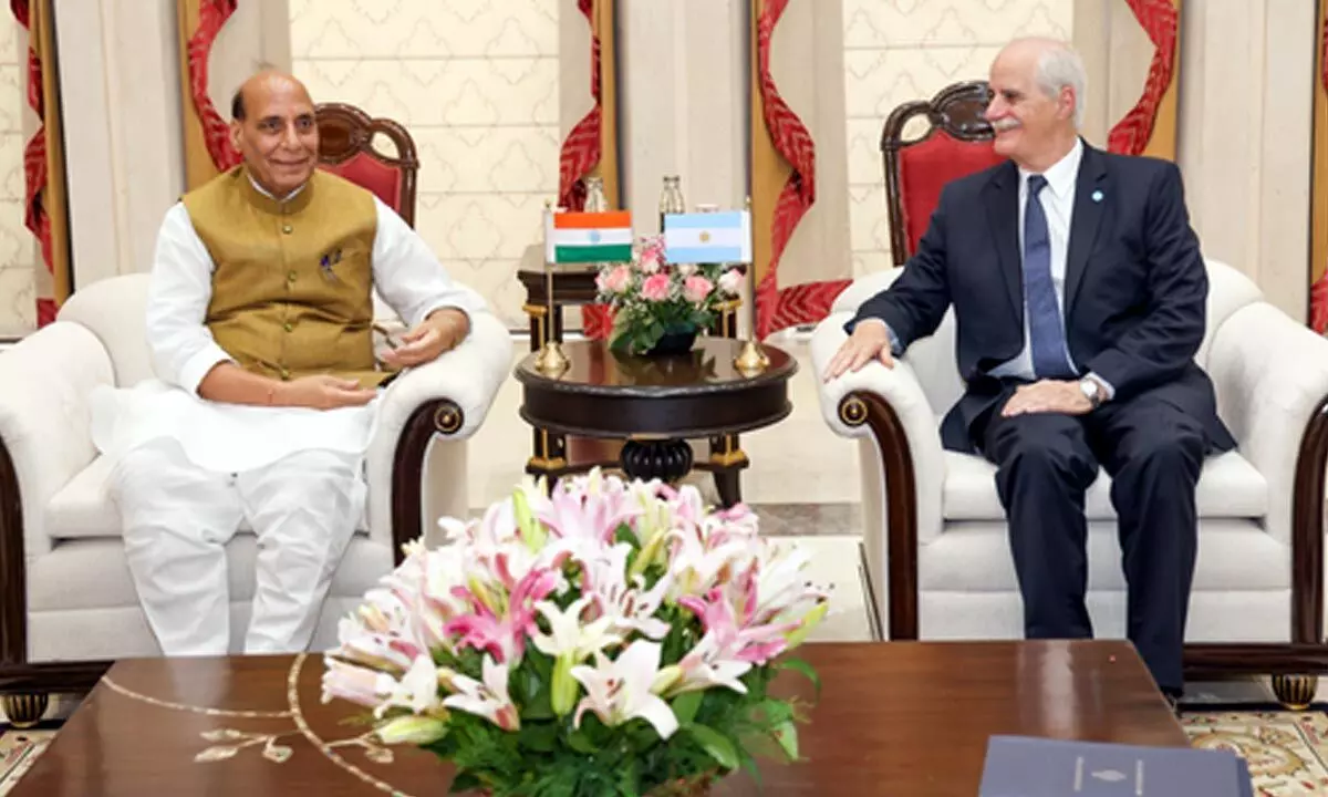 Rajnath Singh, Argentine counterpart hold talks