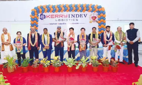 Dr Xavier Britto, Masakazu Obata and Dr Ravindra Sannareddy and others on the dais at Sri City on Friday