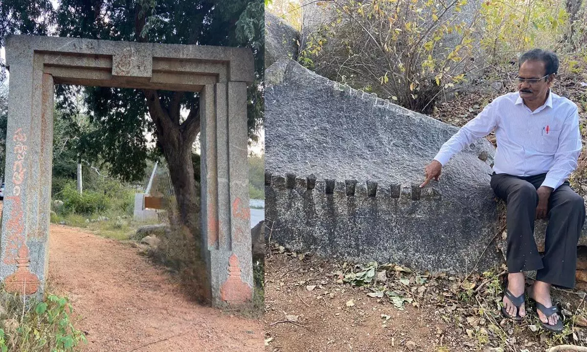 12th century Quarry identified at Mannanur Quarries of the Kalyana Chalukyas explored at Mannanur Ghat road