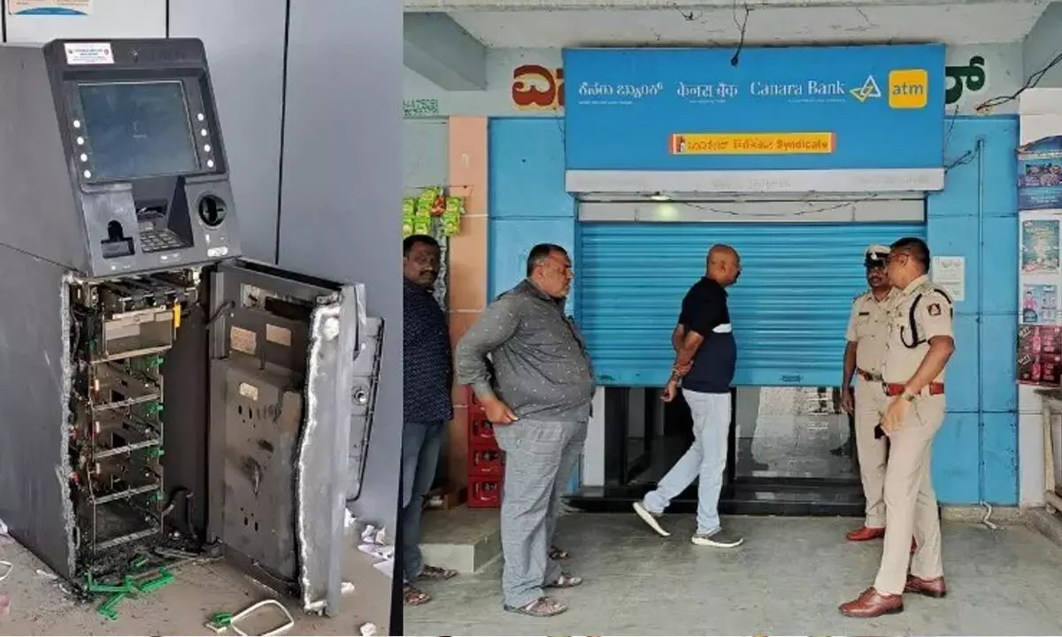 Thieves broke ATM , looted rs 15 lakhs