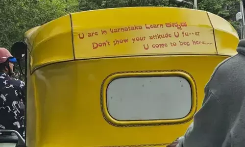U are in Karnataka, learn Kannada: Pic with message written on auto goes viral
