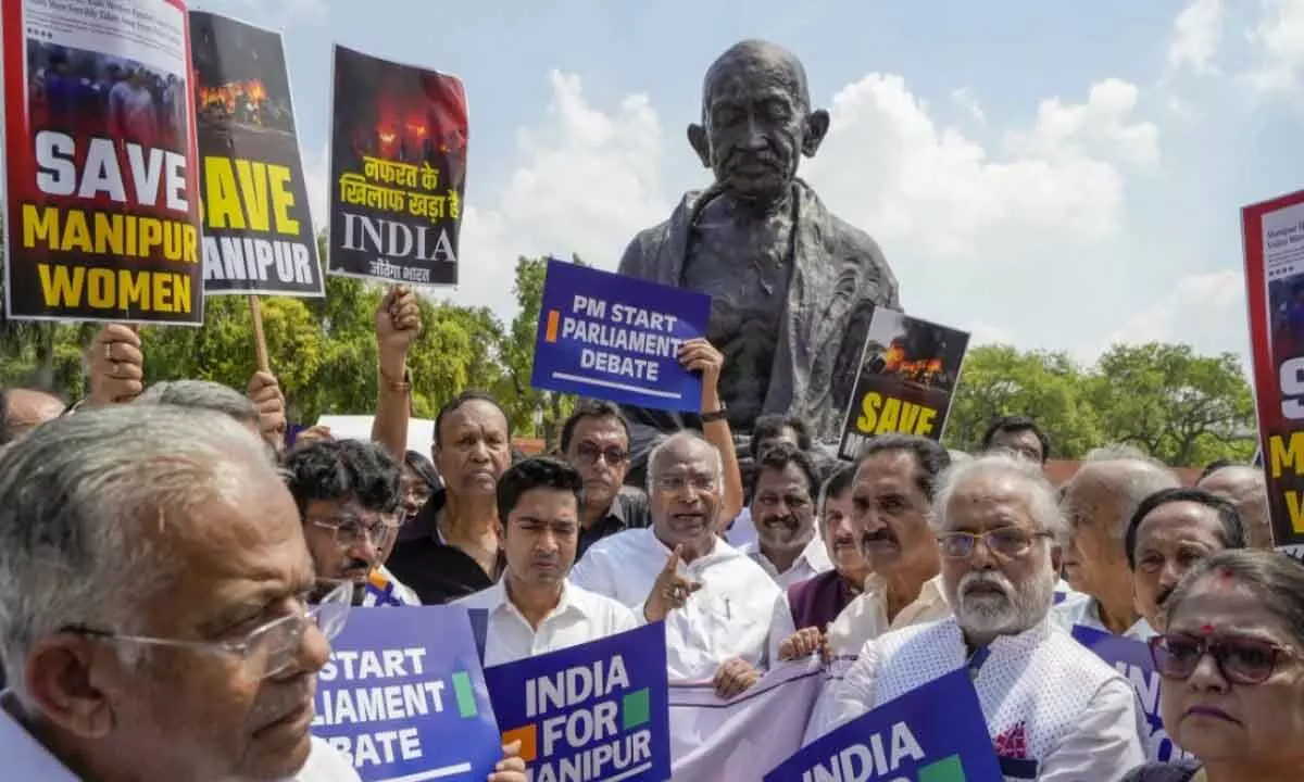 Opposition Protests On Manipur Violence And Governments Response In Parliament Monsoon Session