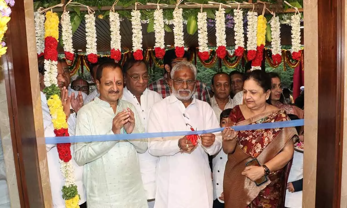 TTD Chairman Y V Subba Reddy inaugurating the newly constructed Jagdish Narayani Rest House in Tirumala on Wednesday