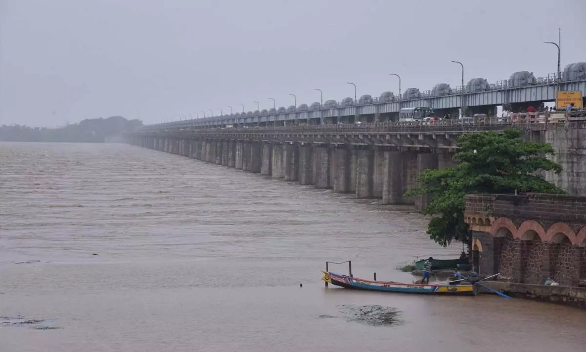 1& 2 flood warnings were issued at Dowleswaram Barrage within 12 hours