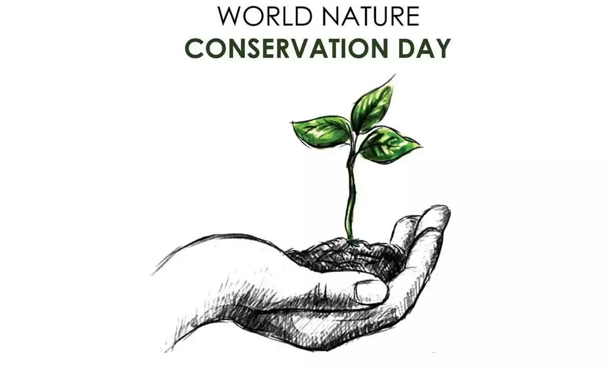World Nature Conservation Day Single Continuous Stock Vector (Royalty Free)  2282715659 | Shutterstock