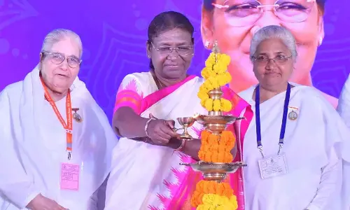 Murmu lays foundation of Divine Light House of PBKIVV