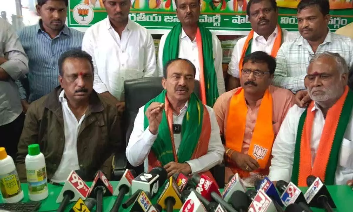 BJP MLA Rajender slams CM for betraying tenant farmers