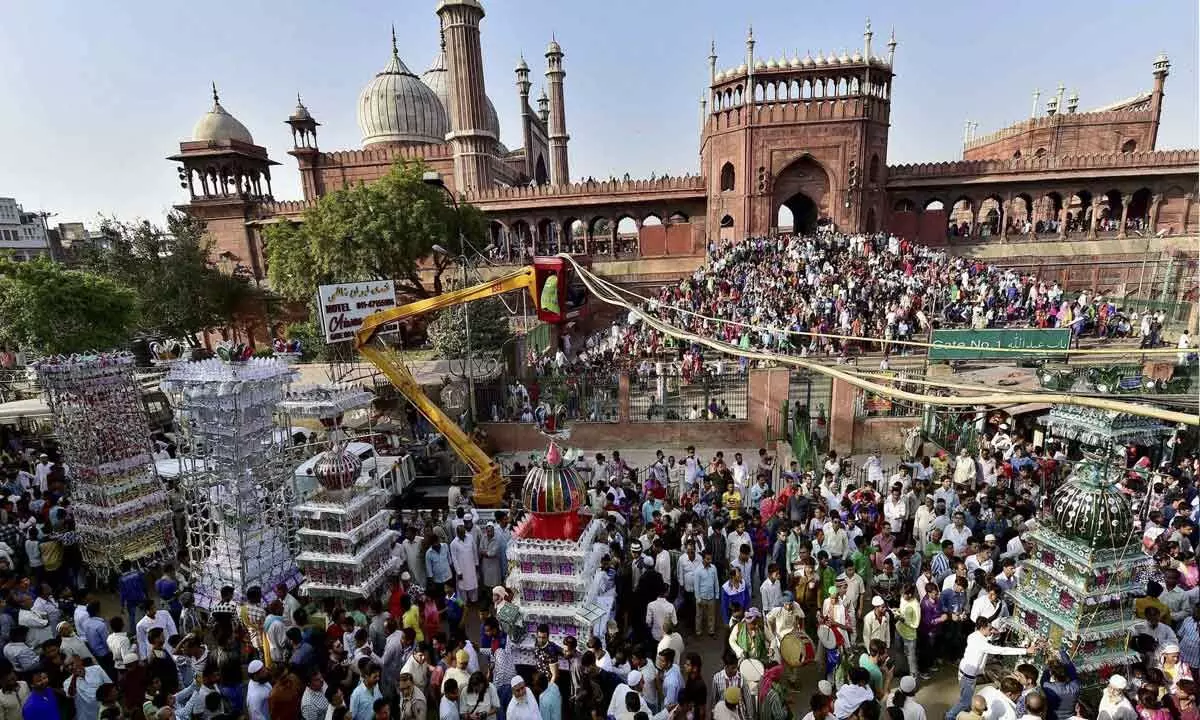 Enhanced Security Measures For Muharram Procession In Delhis Jama Masjid Area