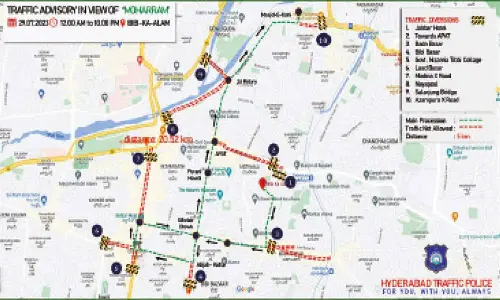Police issues traffic advisory for Muharram procession