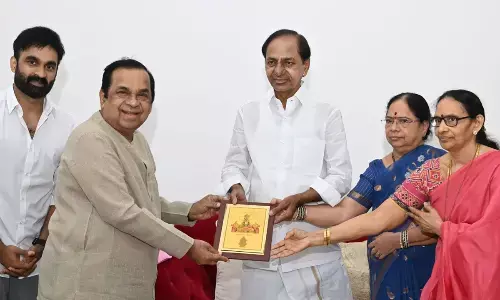 A noted Telugu film actor meets KCR in Pragati Bhavan