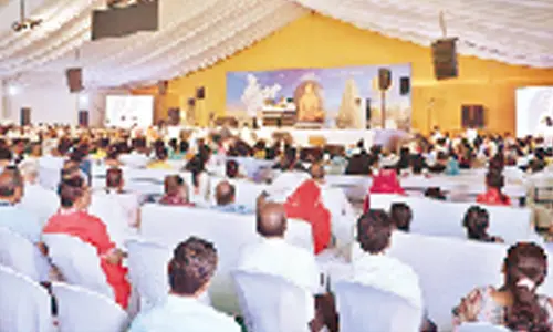 The renowned spiritual guru Morari Bapu who is on his sacred initiative to spread the wisdom of Ram Katha across the 12 Jyotirlinga to mark the auspicious month of Adhik Sawan