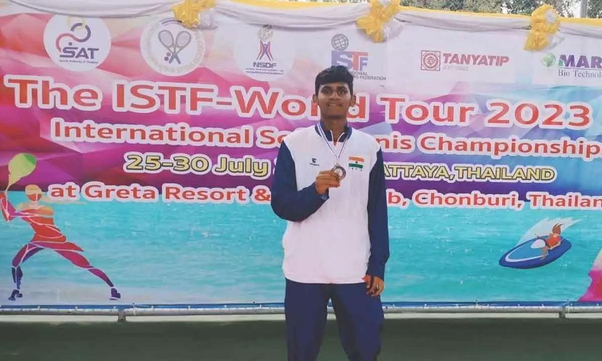 International Soft Tennis player Pokala Surya Akash